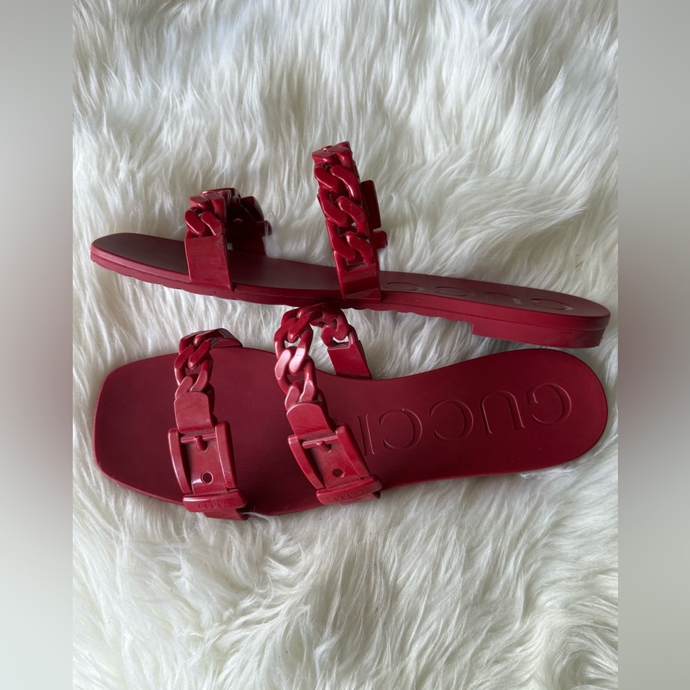 Gucci Rubber Slide Sandals - Picture 6 of 10